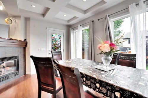 16 Silverado Skies Lane Sw, Calgary, AB - Indoor With Fireplace