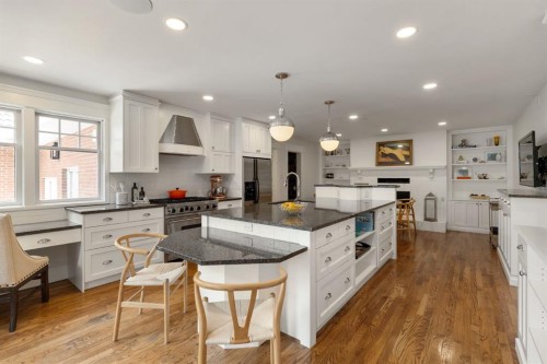 3025 Elbow Drive Sw, Calgary, AB - Indoor Photo Showing Kitchen With Upgraded Kitchen
