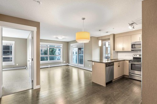 3315-240 Skyview Ranch Road Ne, Calgary, AB - Indoor Photo Showing Kitchen With Stainless Steel Kitchen