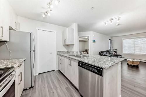4513-4641 128 Avenue Ne, Calgary, AB - Indoor Photo Showing Kitchen With Stainless Steel Kitchen With Double Sink With Upgraded Kitchen