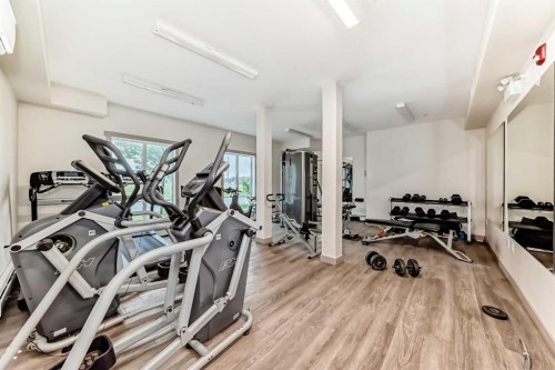 4513-4641 128 Avenue Ne, Calgary, AB - Indoor Photo Showing Gym Room