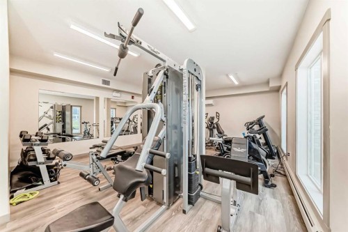 4513-4641 128 Avenue Ne, Calgary, AB - Indoor Photo Showing Gym Room