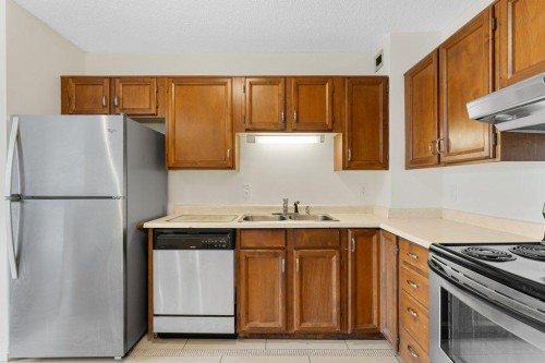 402-1202 13 Avenue Sw, Calgary, AB - Indoor Photo Showing Kitchen With Double Sink