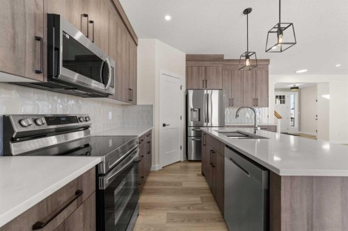 71 Vincent Crescent, Olds, AB - Indoor Photo Showing Kitchen With Double Sink With Upgraded Kitchen