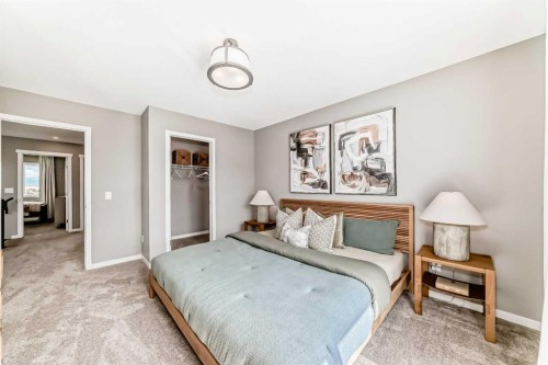 1014 Sawgrass Link Nw, Airdrie, AB - Indoor Photo Showing Bedroom
