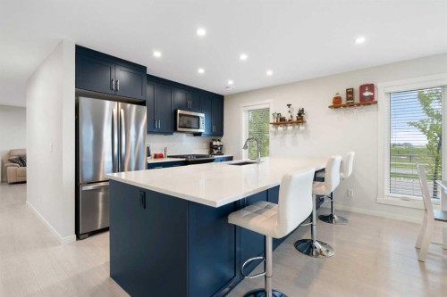 20531 Seton Way Se, Calgary, AB - Indoor Photo Showing Kitchen With Upgraded Kitchen