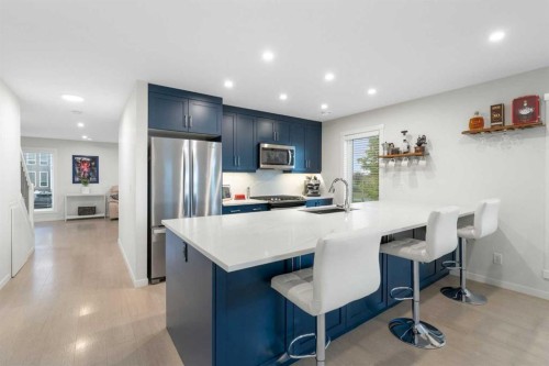20531 Seton Way Se, Calgary, AB - Indoor Photo Showing Kitchen With Upgraded Kitchen