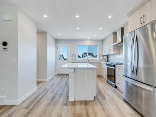 235 Aquila Way Nw, Calgary, AB - Indoor Photo Showing Kitchen With Upgraded Kitchen