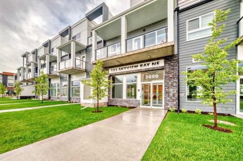 2202-151 Skyview Bay Ne, Calgary, AB - Outdoor With Balcony With Facade