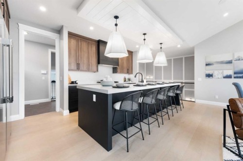 33 North Bridges Landing, Langdon, AB - Indoor Photo Showing Kitchen With Upgraded Kitchen