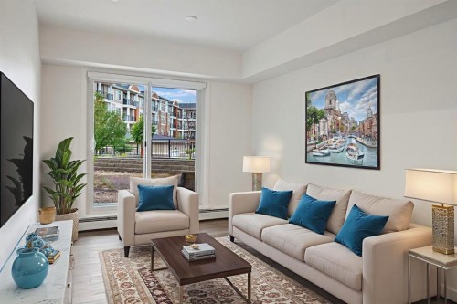 3117-3727 Sage Hill Drive Nw, Calgary, AB - Indoor Photo Showing Living Room