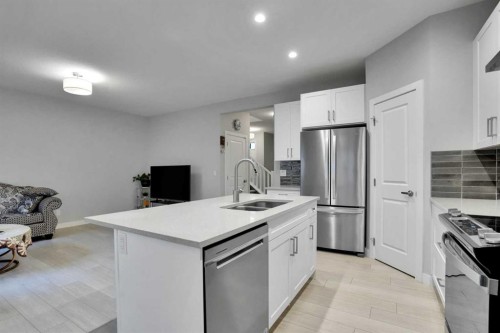 232 Cornerbrook Common Ne, Calgary, AB - Indoor Photo Showing Kitchen With Double Sink With Upgraded Kitchen