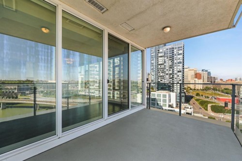 1102-519 Riverfront Avenue Se, Calgary, AB - Outdoor With Balcony With Exterior