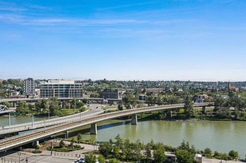 1102-519 Riverfront Avenue Se, Calgary, AB - Outdoor With Body Of Water With View