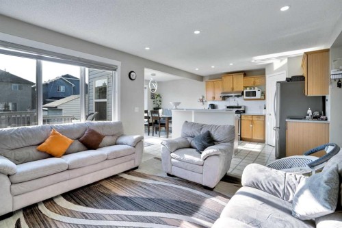 140 Saddlehorn Crescent Ne, Calgary, AB - Indoor Photo Showing Living Room
