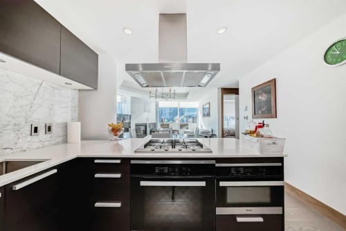 302-738 1 Avenue Sw, Calgary, AB - Indoor Photo Showing Kitchen With Upgraded Kitchen