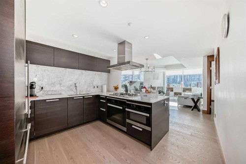 302-738 1 Avenue Sw, Calgary, AB - Indoor Photo Showing Kitchen With Upgraded Kitchen