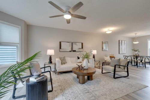 910 Prairie Sound Circle Nw, High River, AB - Indoor Photo Showing Living Room