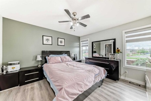 246 New Brighton Mews Se, Calgary, AB - Indoor Photo Showing Bedroom