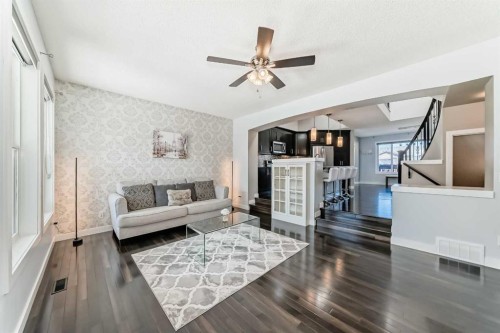 48 Auburn Bay Crescent Se, Calgary, AB - Indoor Photo Showing Living Room
