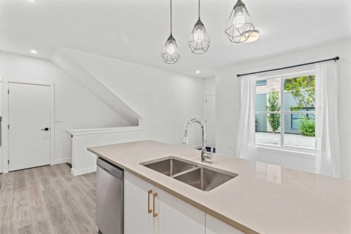 146-2117 81 Street Sw, Calgary, AB - Indoor Photo Showing Kitchen With Double Sink