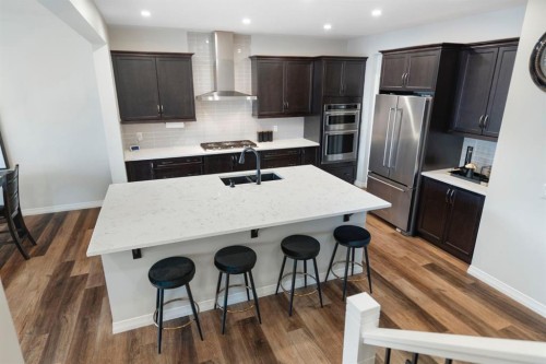 306 Corner Meadows Way Ne, Calgary, AB - Indoor Photo Showing Kitchen With Stainless Steel Kitchen With Upgraded Kitchen