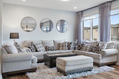 306 Corner Meadows Way Ne, Calgary, AB - Indoor Photo Showing Living Room