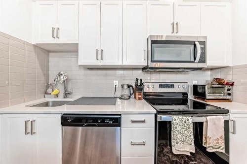 108 Magnolia Way Se, Calgary, AB - Indoor Photo Showing Kitchen With Stainless Steel Kitchen With Upgraded Kitchen
