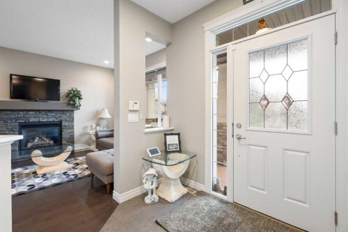 393 Nolanfield Way Nw, Calgary, AB - Indoor With Fireplace