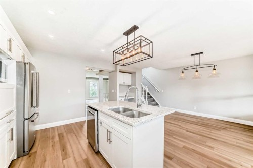 237 Tarington Close Ne, Calgary, AB - Indoor Photo Showing Kitchen With Stainless Steel Kitchen With Double Sink With Upgraded Kitchen