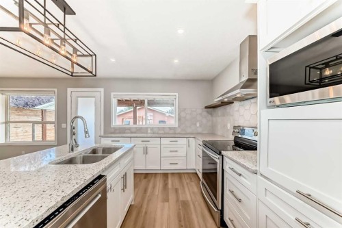 237 Tarington Close Ne, Calgary, AB - Indoor Photo Showing Kitchen With Stainless Steel Kitchen With Double Sink With Upgraded Kitchen