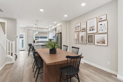 16 Alderwood Close Se, Calgary, AB - Indoor Photo Showing Dining Room