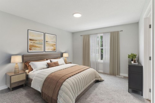 16 Alderwood Close Se, Calgary, AB - Indoor Photo Showing Bedroom
