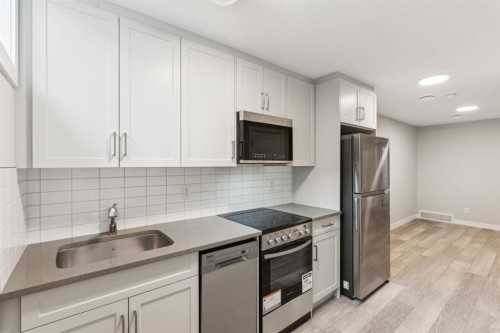 16 Alderwood Close Se, Calgary, AB - Indoor Photo Showing Kitchen With Stainless Steel Kitchen