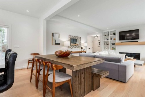 1408 Crescent Road Nw, Calgary, AB - Indoor With Fireplace