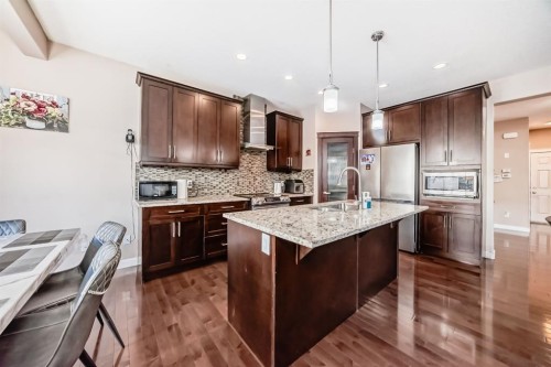 40 Saddlelake Gardens Ne, Calgary, AB - Indoor Photo Showing Kitchen With Upgraded Kitchen