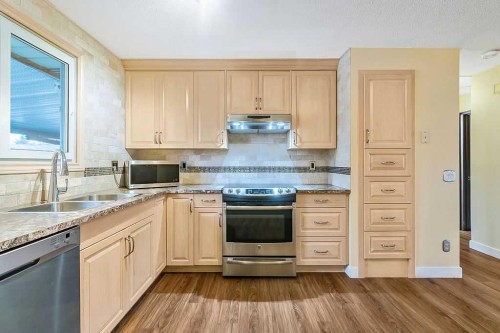 6416 28 Avenue Ne, Calgary, AB - Indoor Photo Showing Kitchen With Double Sink