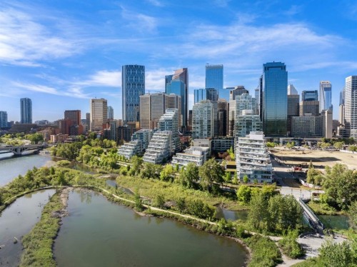 102-88 Waterfront Mews Sw, Calgary, AB - Outdoor With Body Of Water With View