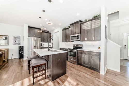 114 Walgrove Green Se, Calgary, AB - Indoor Photo Showing Kitchen With Stainless Steel Kitchen With Upgraded Kitchen