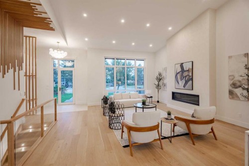 1651 St Andrews Place Nw, Calgary, AB - Indoor Photo Showing Other Room With Fireplace