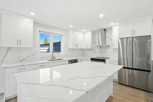 227 Parkside Way Se, Calgary, AB - Indoor Photo Showing Kitchen With Stainless Steel Kitchen With Upgraded Kitchen