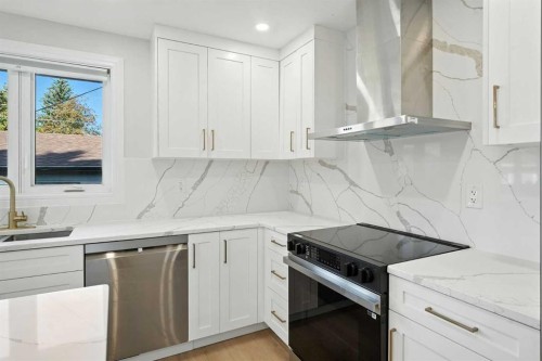 227 Parkside Way Se, Calgary, AB - Indoor Photo Showing Kitchen With Upgraded Kitchen