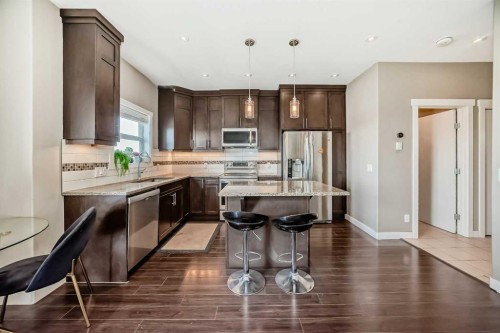520 Redstone View Ne, Calgary, AB - Indoor Photo Showing Kitchen With Stainless Steel Kitchen With Upgraded Kitchen