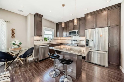 520 Redstone View Ne, Calgary, AB - Indoor Photo Showing Kitchen With Stainless Steel Kitchen With Upgraded Kitchen