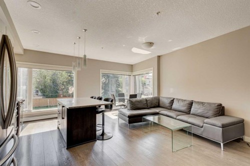 205-93 34 Avenue Sw, Calgary, AB - Indoor Photo Showing Living Room