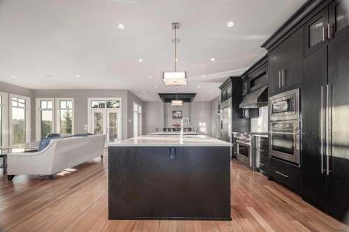 16 Spring Valley Way Sw, Calgary, AB - Indoor Photo Showing Kitchen With Upgraded Kitchen