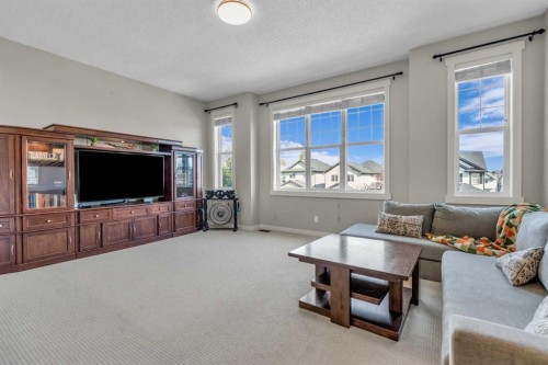 57 Silverado Skies Drive Sw, Calgary, AB - Indoor Photo Showing Living Room