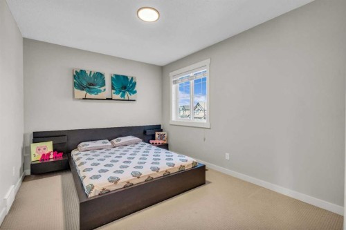 57 Silverado Skies Drive Sw, Calgary, AB - Indoor Photo Showing Bedroom