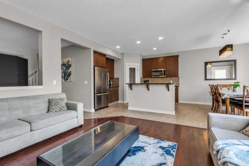 57 Silverado Skies Drive Sw, Calgary, AB - Indoor Photo Showing Living Room