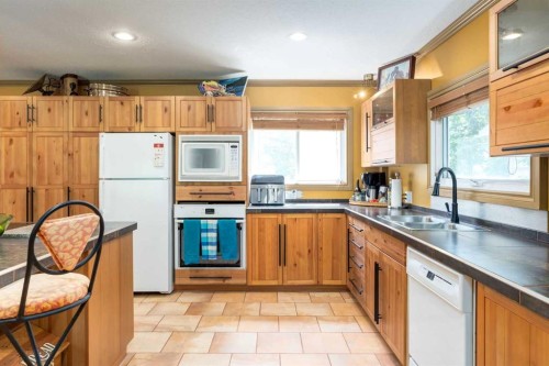 235 5 Street, Drumheller, AB - Indoor Photo Showing Kitchen With Double Sink
